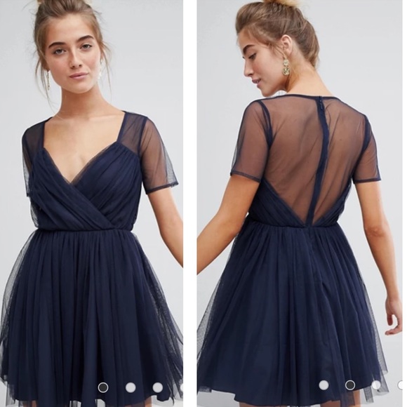 ASOS | Dresses | Asos Navy Blue Tulle 